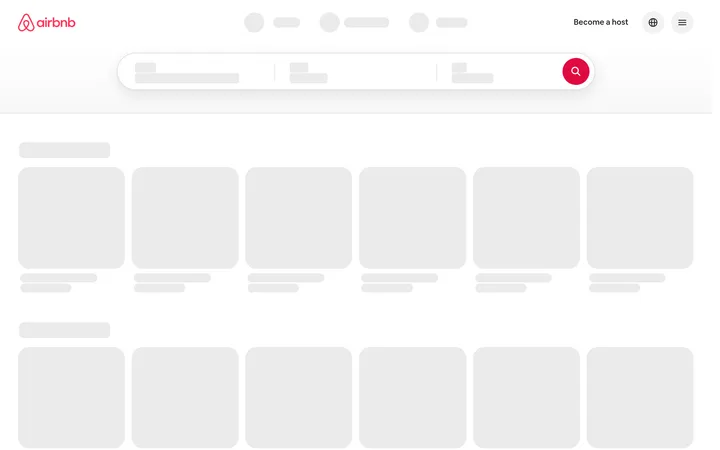 Airbnb website preview