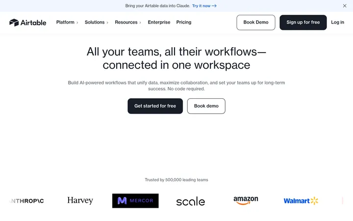 Airtable website preview