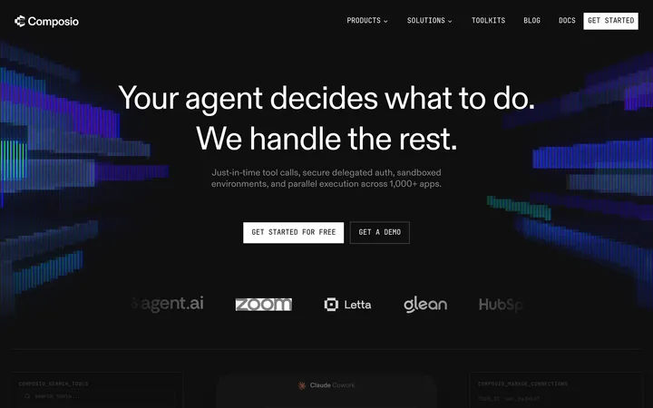 Composio website preview