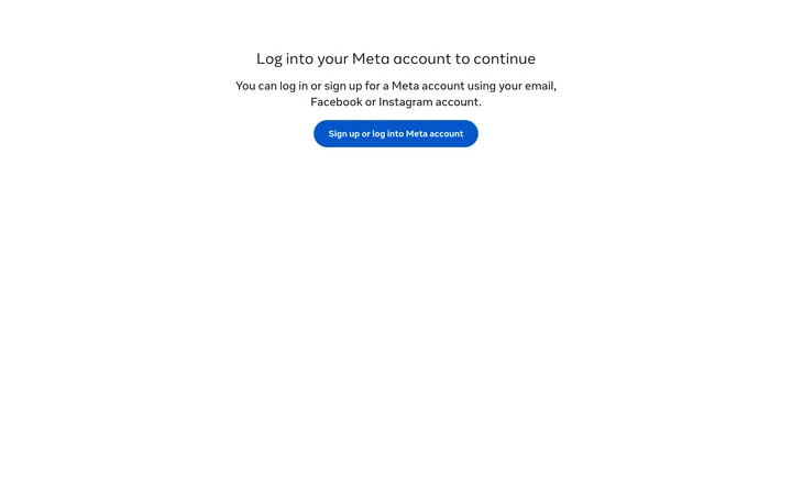 Meta website preview