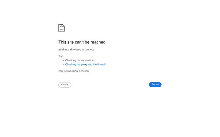 Minimax website preview