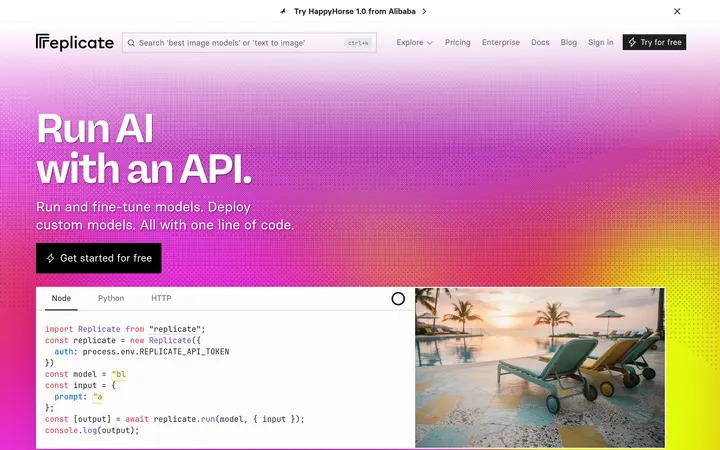 Replicate website preview