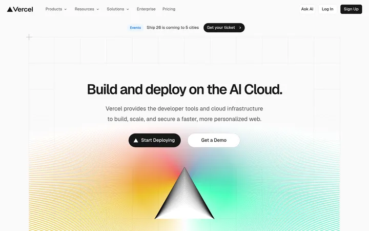 Vercel website preview