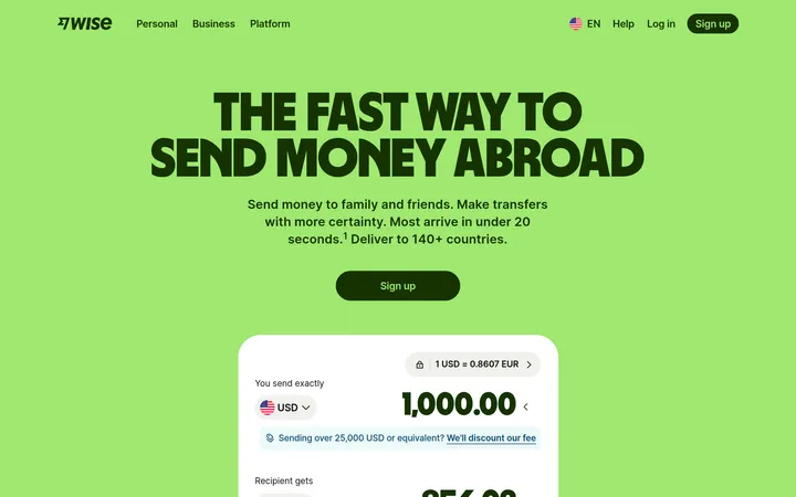 Wise website preview